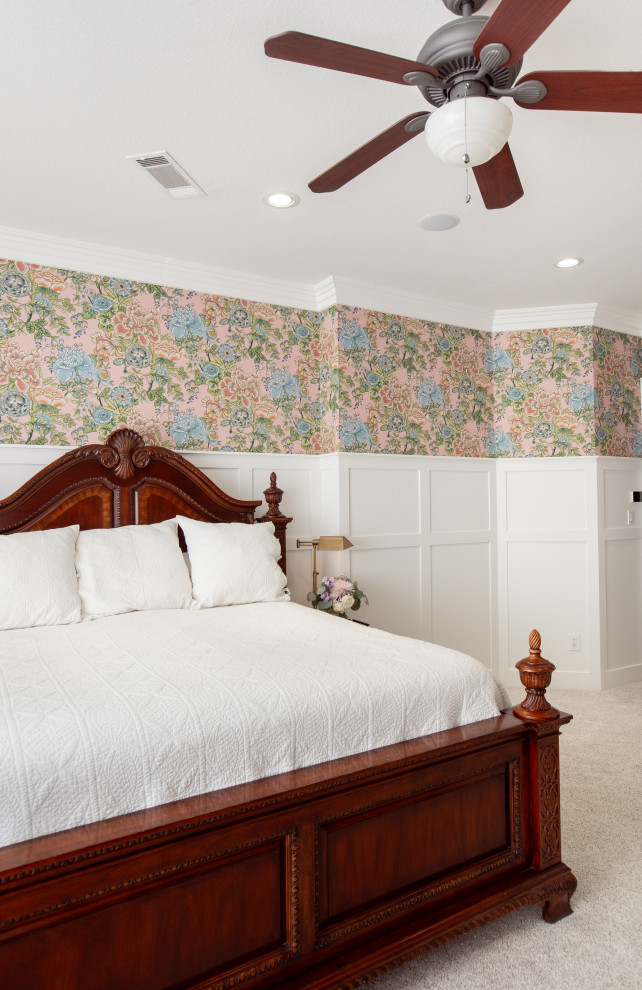 Blue Blossom | Wallpaper + Board & Batten