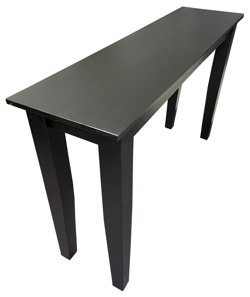 Wide Tapered Sofa Table, 24 Inches Transitional Console Tables by