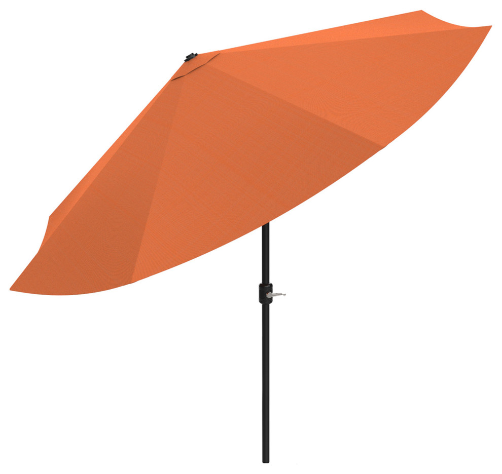 Patio Umbrella with Auto Tilt 10 ft by Pure Garden, Terracotta
