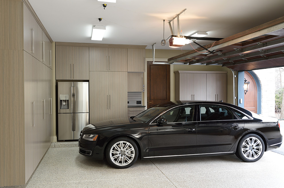 Inspiration for a modern garage in Chicago.