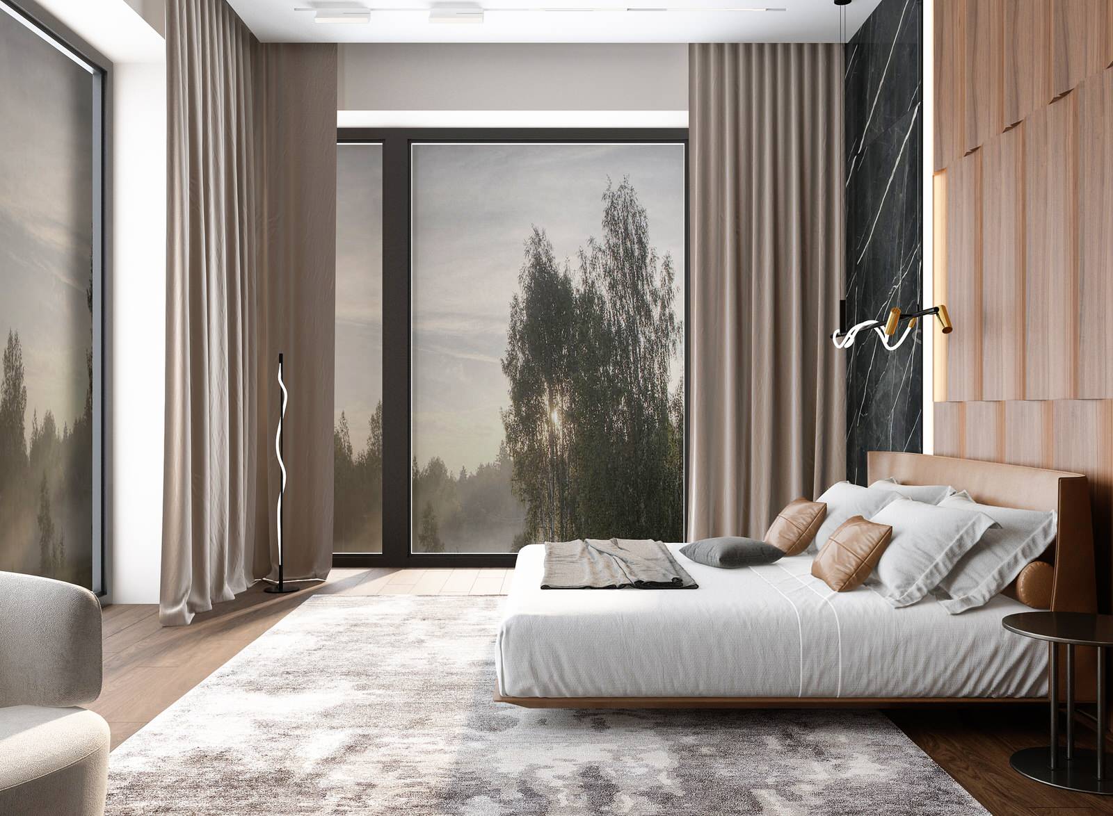 Мастер - спальня в загородном доме г. Москва