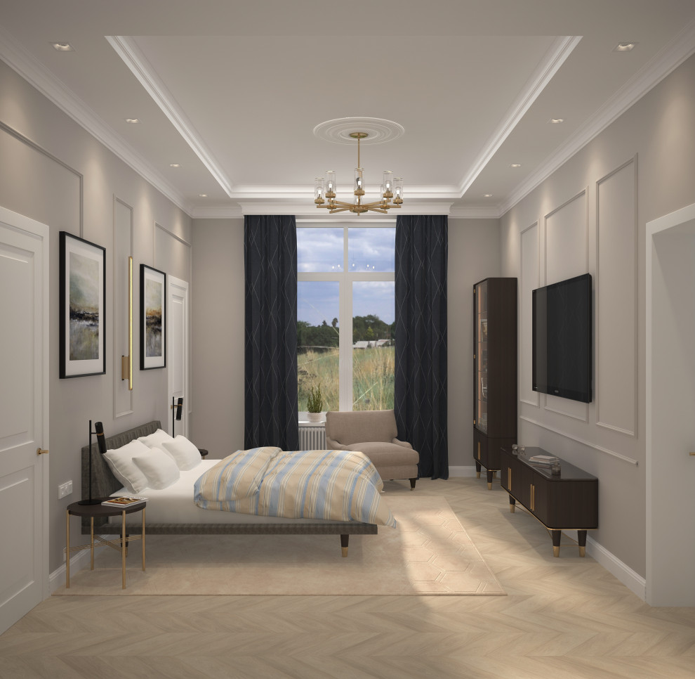 Спальня в загородном доме.