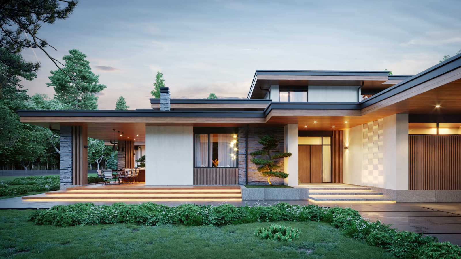 Проект индивидуального жилого дома и бани в КП "Руза Фэмили Парк"