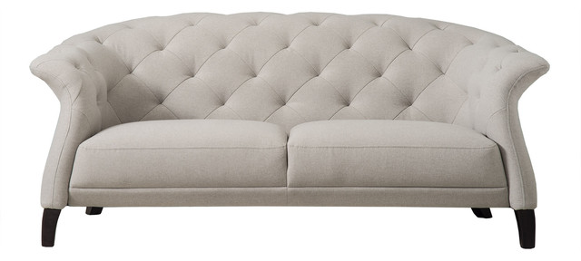 Crispin Chesterfield Sofa, Light Grey, 2-Seater