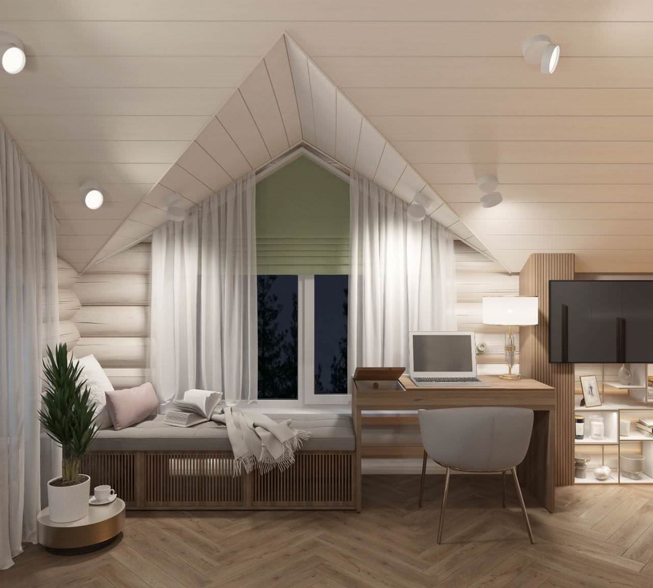 Дизайн проект бревенчатого дома "Феерия красок".