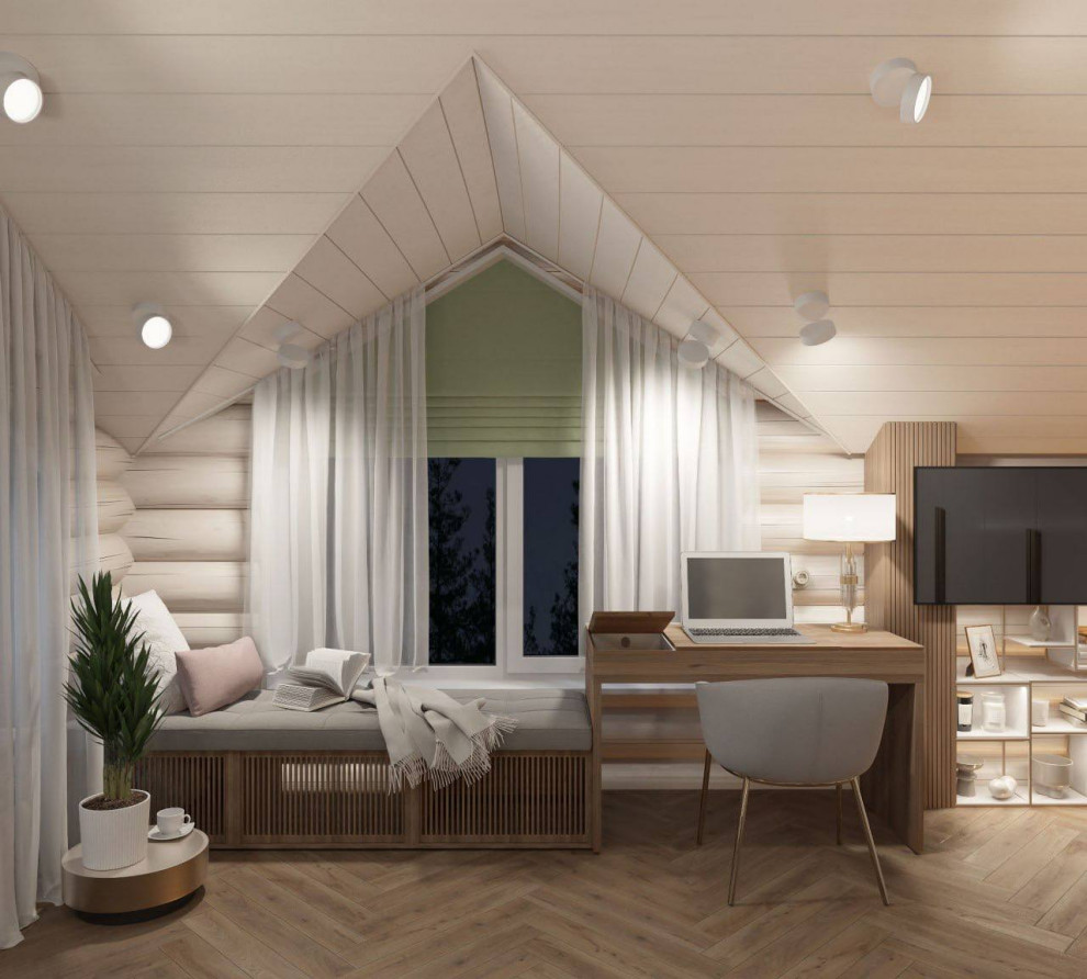 Дизайн проект бревенчатого дома "Феерия красок".