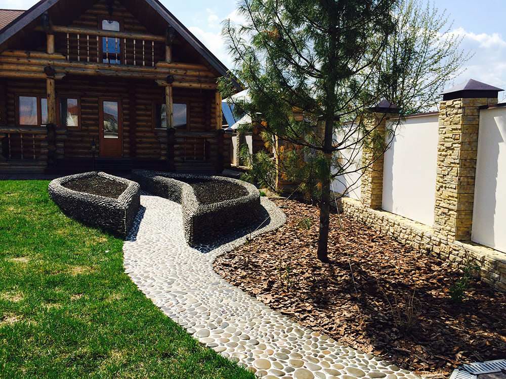 Мощение галькой