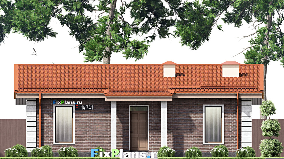 Проект одноэтажного дома 15х12м S136м2 F-14741