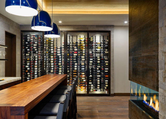 Top of Snowmass contemporary-wine-cellar