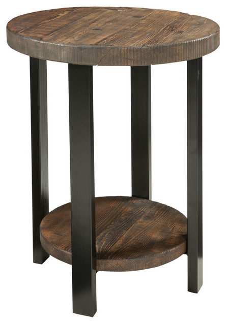 Rustic Round End Table