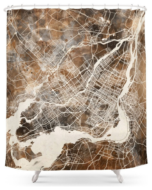 Montreal Shower Curtain Contemporary Shower Curtains By Society6