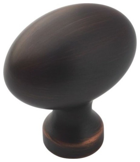 Amerock Metal Finishes Knob Oval 1 3/8" Length, Oil Rubbed Bronze
