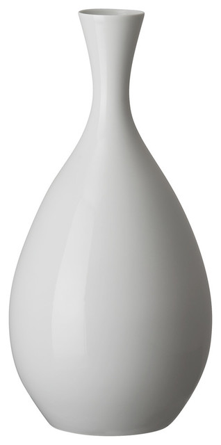 Long Neck Vase Bone White 9 5 X21 Transitional Vases By