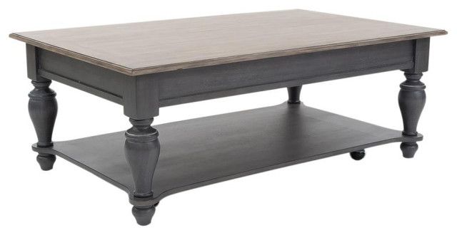 Rectangular Cocktail Table Traditional Grey