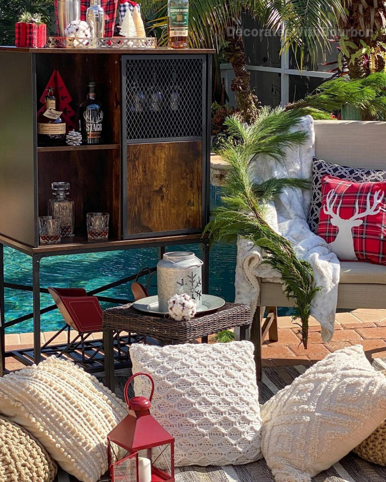 DecoratesWithBourbon Outdoor Pool House with Backyard Bar