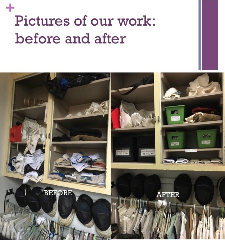 Before & After Fencing Club Changing Room