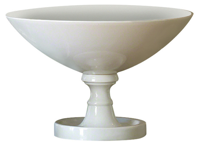White Grand Pedestal Bowl Large