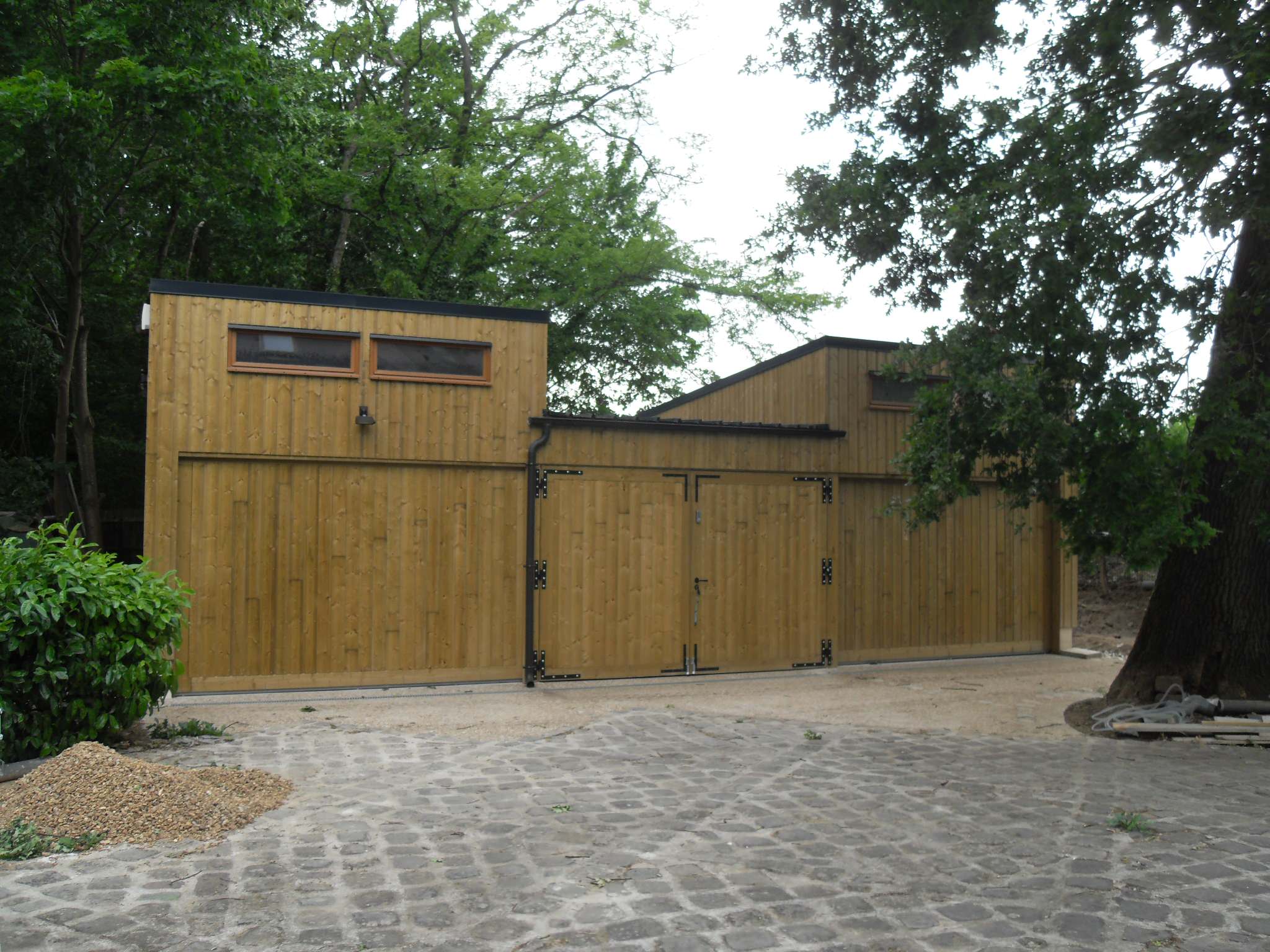 Création d'un garage ossature bois