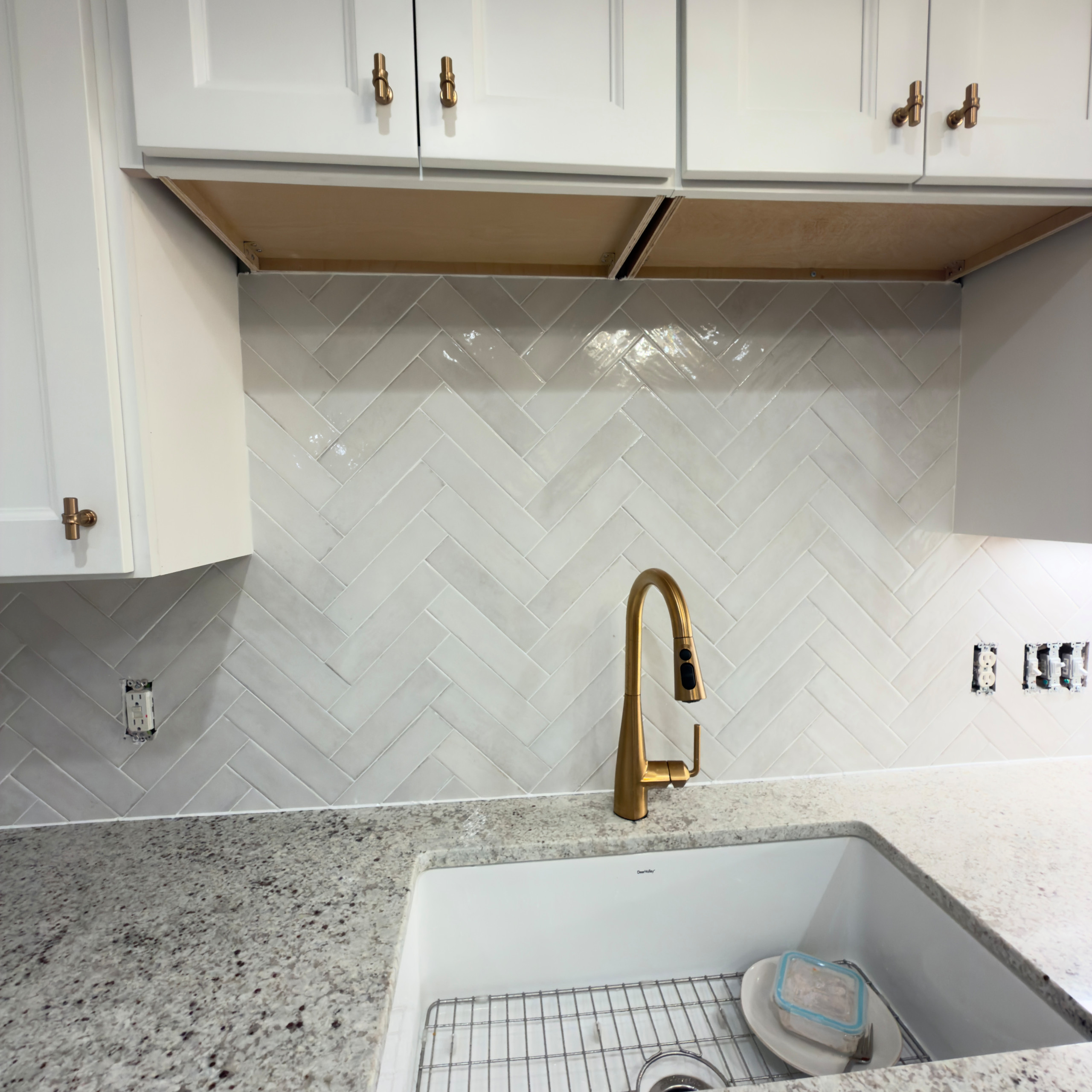 Herringbone Kitchen Backsplash