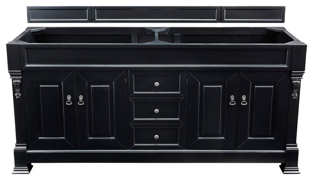 Brookfield 72 Antique Black Double Vanity Traditional Bathroom Wentworth Double Bathroom Vanity Without Top 72