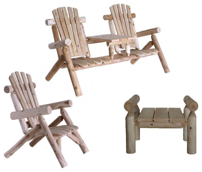 lakeland mills cedar log lounge chair