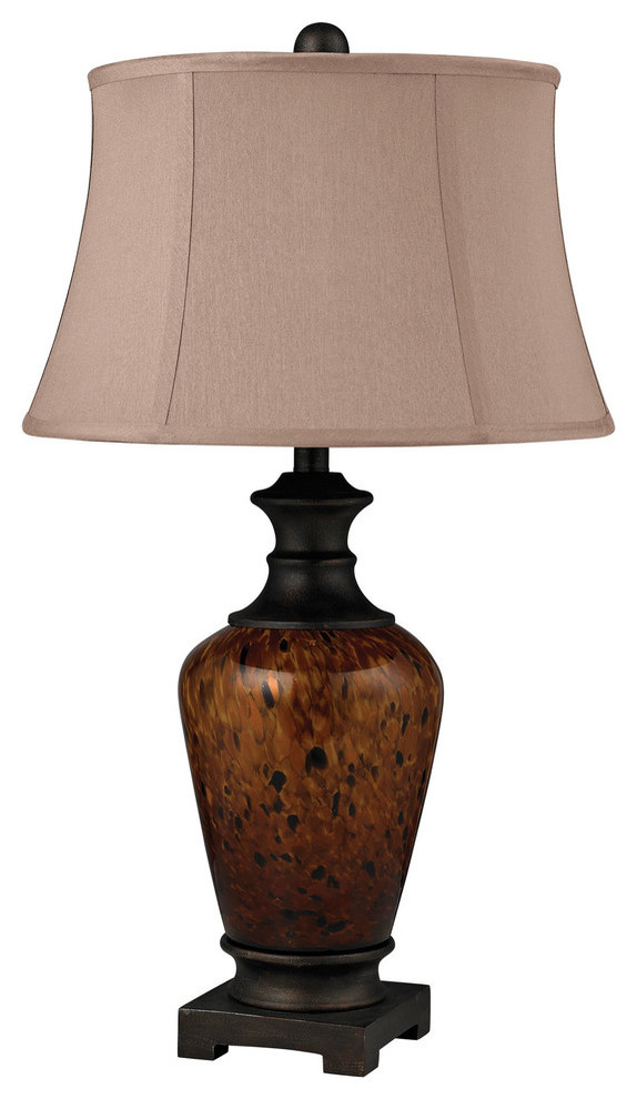 Dimond Lighting Tortoise Glass Table Lamp with Bronze Accents
