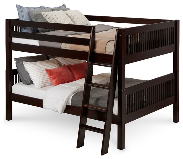 Camaflexi Full Over Low Bunk Bed Mission Headboard Angle Camaflexi Full Over Low Bunk Bed Mission Headboard Angle Ladder Craftsman Beds By