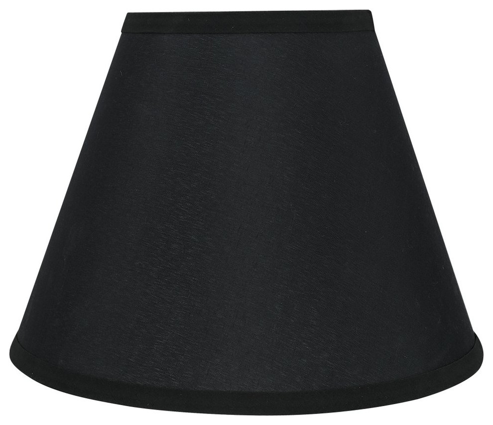58878 Pleated Empire Shape UNO Lamp Shade, Black 6"x12"x9" Transitional Lamp Shades by
