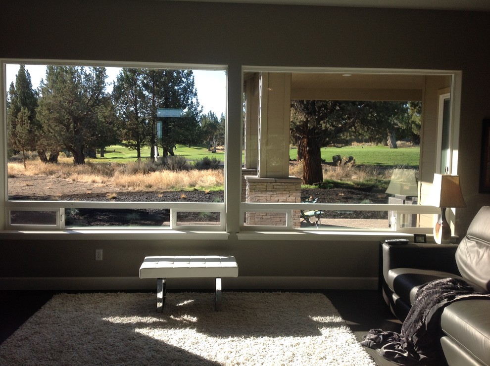 Family room - contemporary family room idea in Other