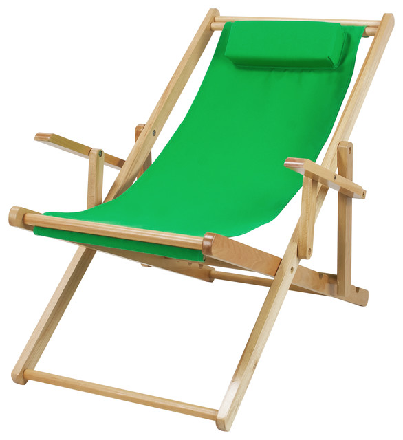 Sling Chair, Natural Frame - Contemporary - Outdoor Folding Chairs - by Casual Home
