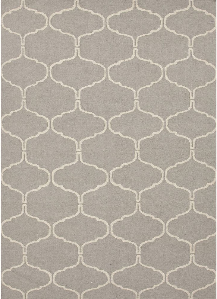 Jaipur Rugs Flat-Weave Moroccan Pattern Wool Gray/Ivory Area Rug, 2 x 3ft