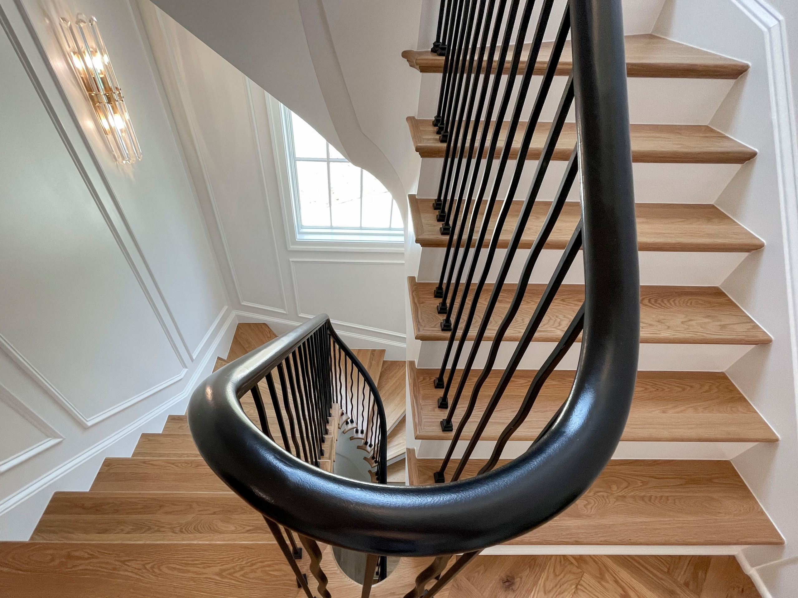 106_Modern Balustrade System Meets Traditional Winding Stairs, Aldie VA  20105