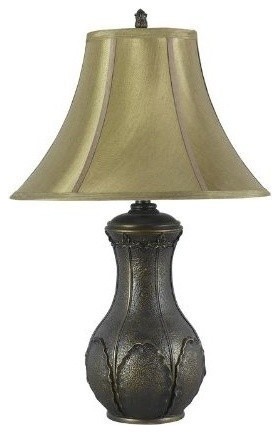 Galveston Leaf 3-Way Table Lamp in Dark Bronze Finish