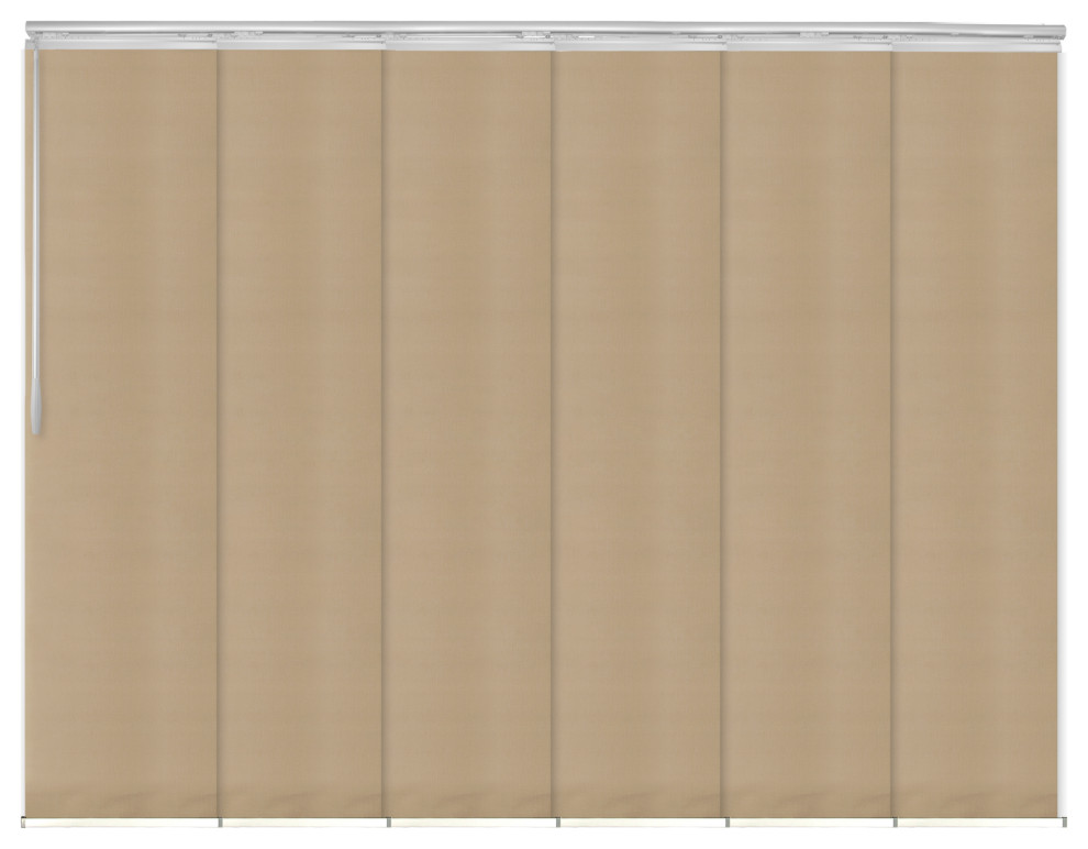 Bisque 6-Panel Track Extendable Vertical Blinds 98-130"W