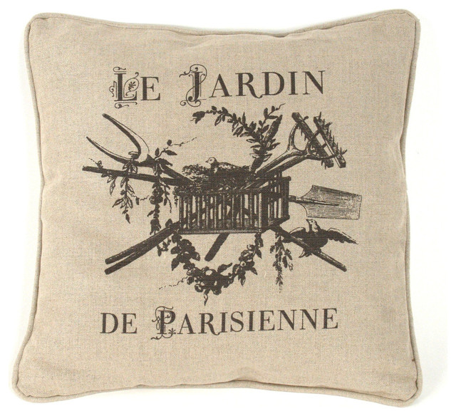 French Pillow Le Jardin De Parisienne Traditional