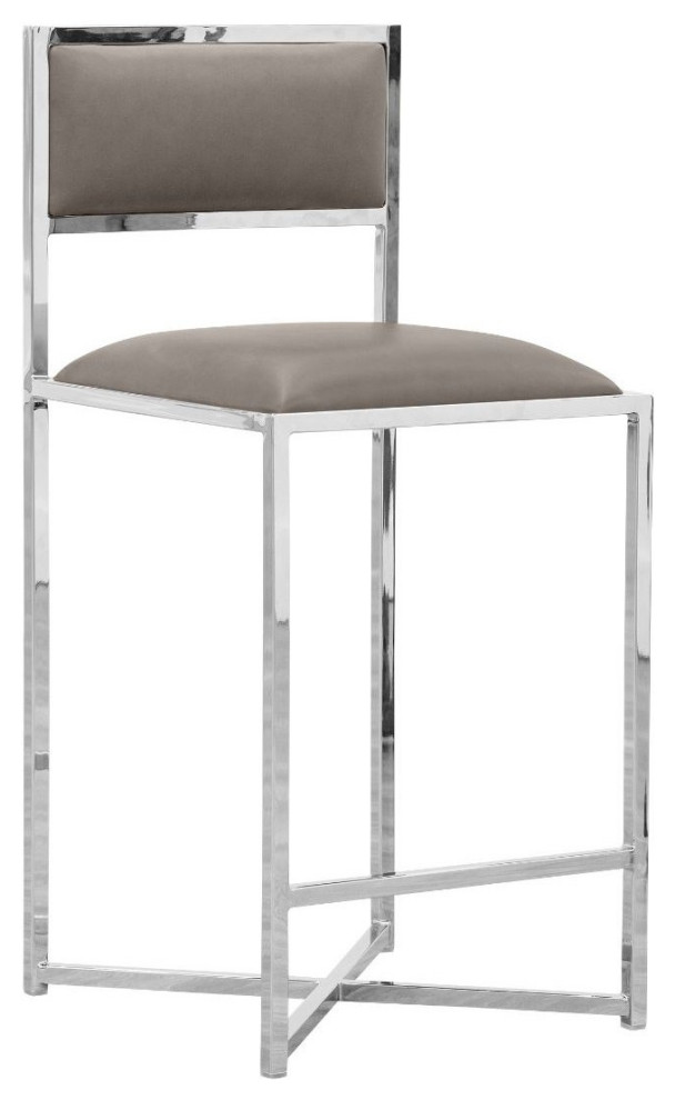 Modus Amalfi 2 X-Base Counter Stool in Taupe - Contemporary - Bar ...