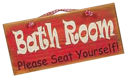 Rustic Bath Room Wood Sign