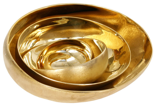 Brass Shell Bowls - Modern - Serveware - by ABC Carpet & Home