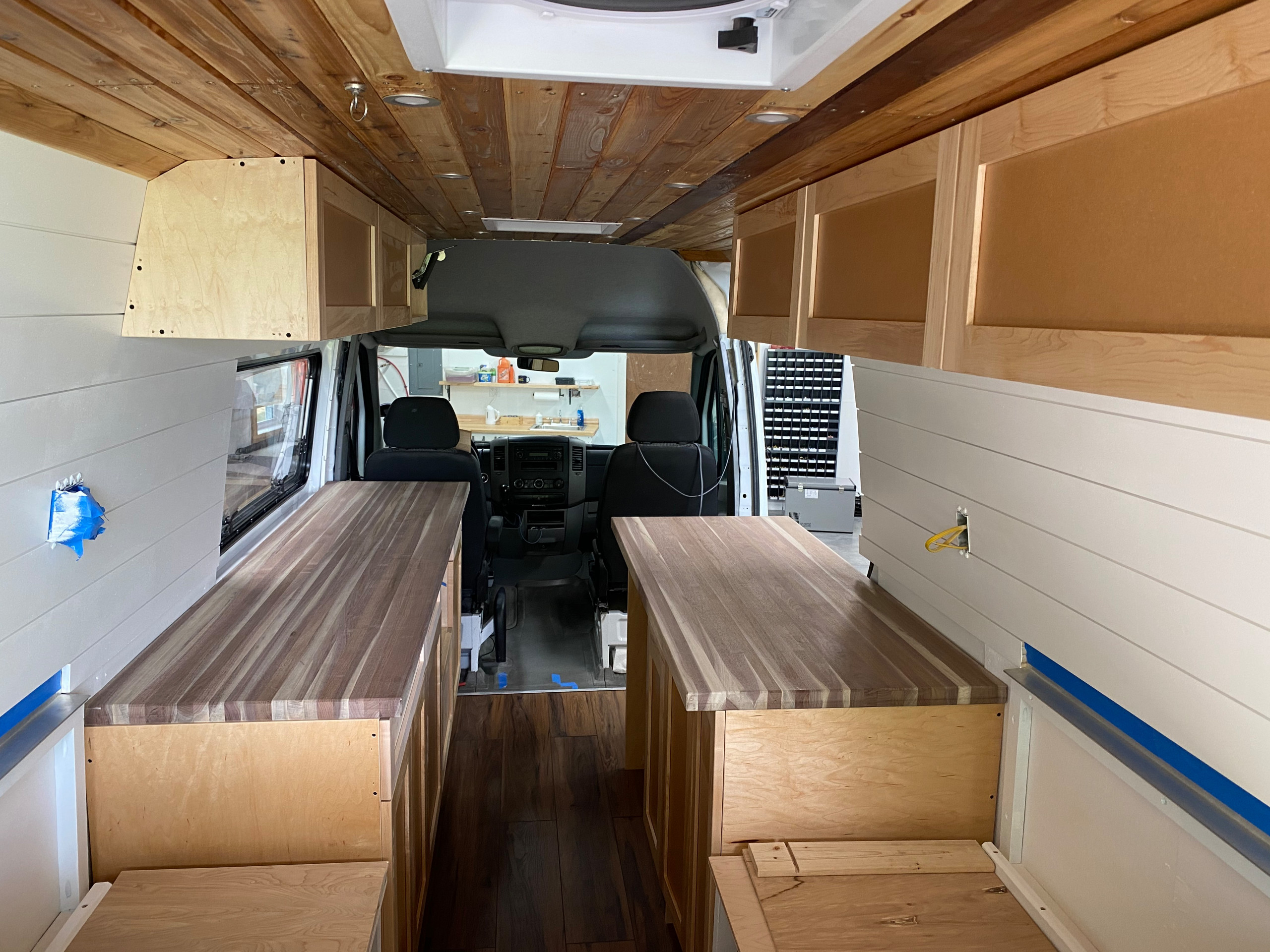 Custom Camper Van Cabinetry for Client