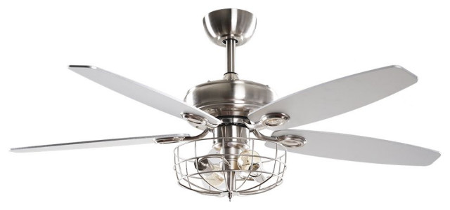 5 Blades Ceiling Fan With Cage Shade, Which Is Better 3 Or 5 Blade Ceiling Fan