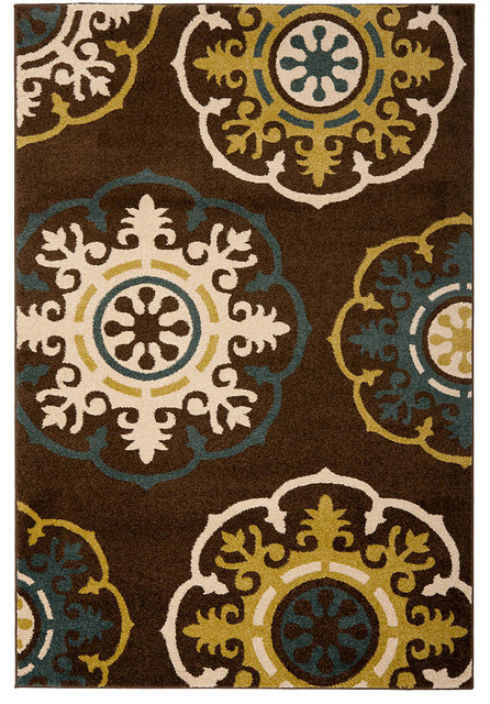 Fl Area Rug Brown And Green Mediterranean Rugs By Fl Area Rug Brown And Green