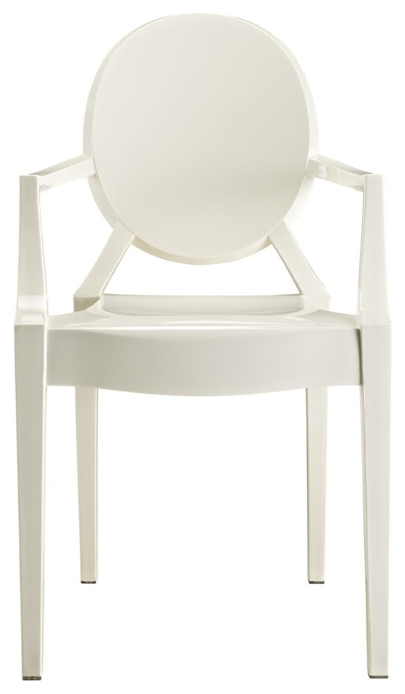 Nicer Furniture Set of 5 Philippe Starck Louis XVI Ghost Chair in OffWhite Contemporary