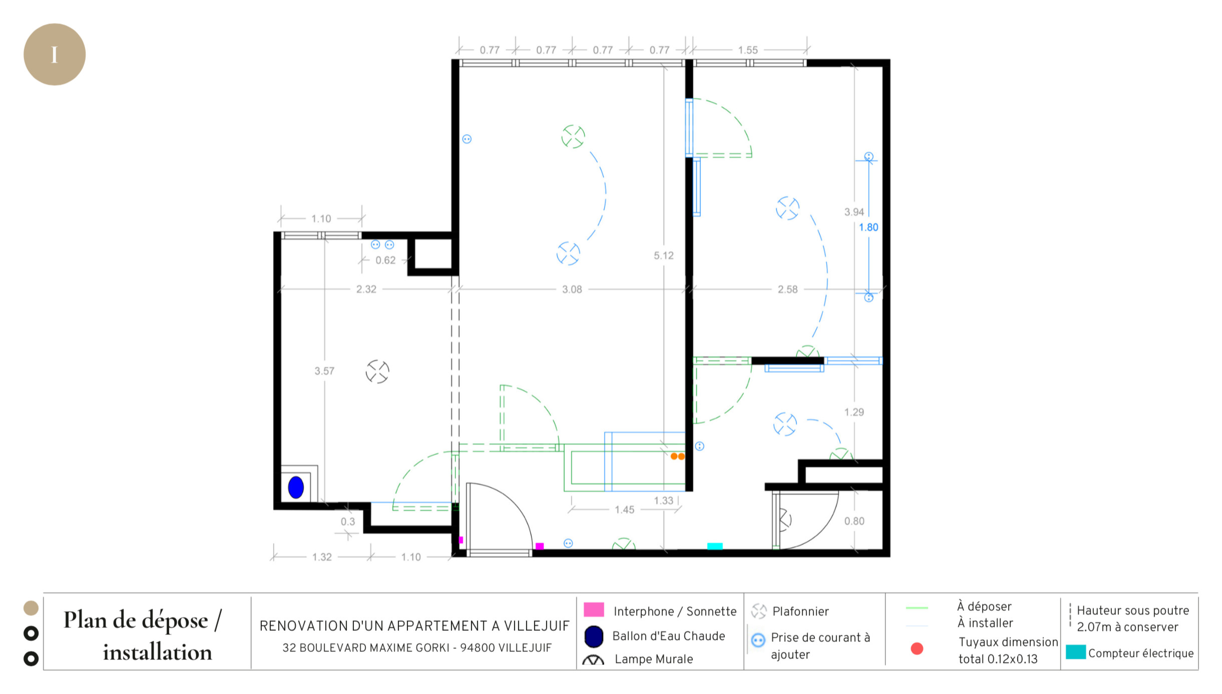 Rénovation d'un appartement à Villejuif / Projet en cours