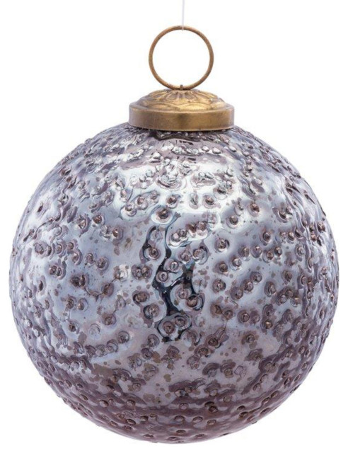 Striped Glass Ball Ornament (Set of 6)