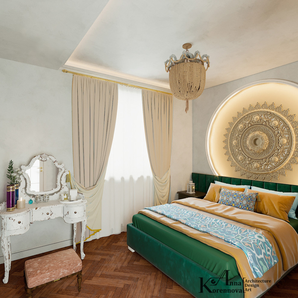 Дизайн спальни в коттедже "Morocco dream"