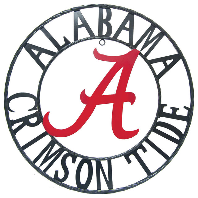 Alabama Crimson Tide Wrought Iron Wall Decor Contemporary