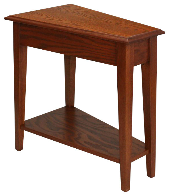 Leick Furniture Favorite Finds Recliner Wedge Table in Medium Oak