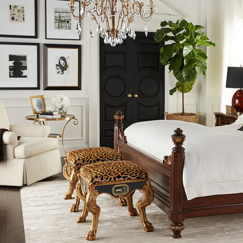 leopard print bedroom accents