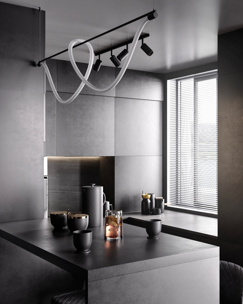 Строгая и стильная квартира с неоновым акцентом