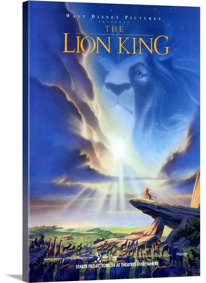 "The Lion King (1994)" Wrapped Canvas Art Print, 16"x24"x1.5"